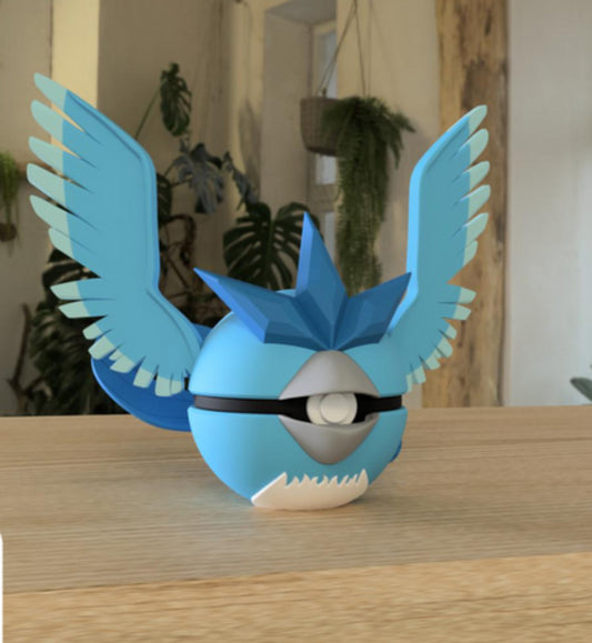 Articuno inspired 3-D printed Pokéball